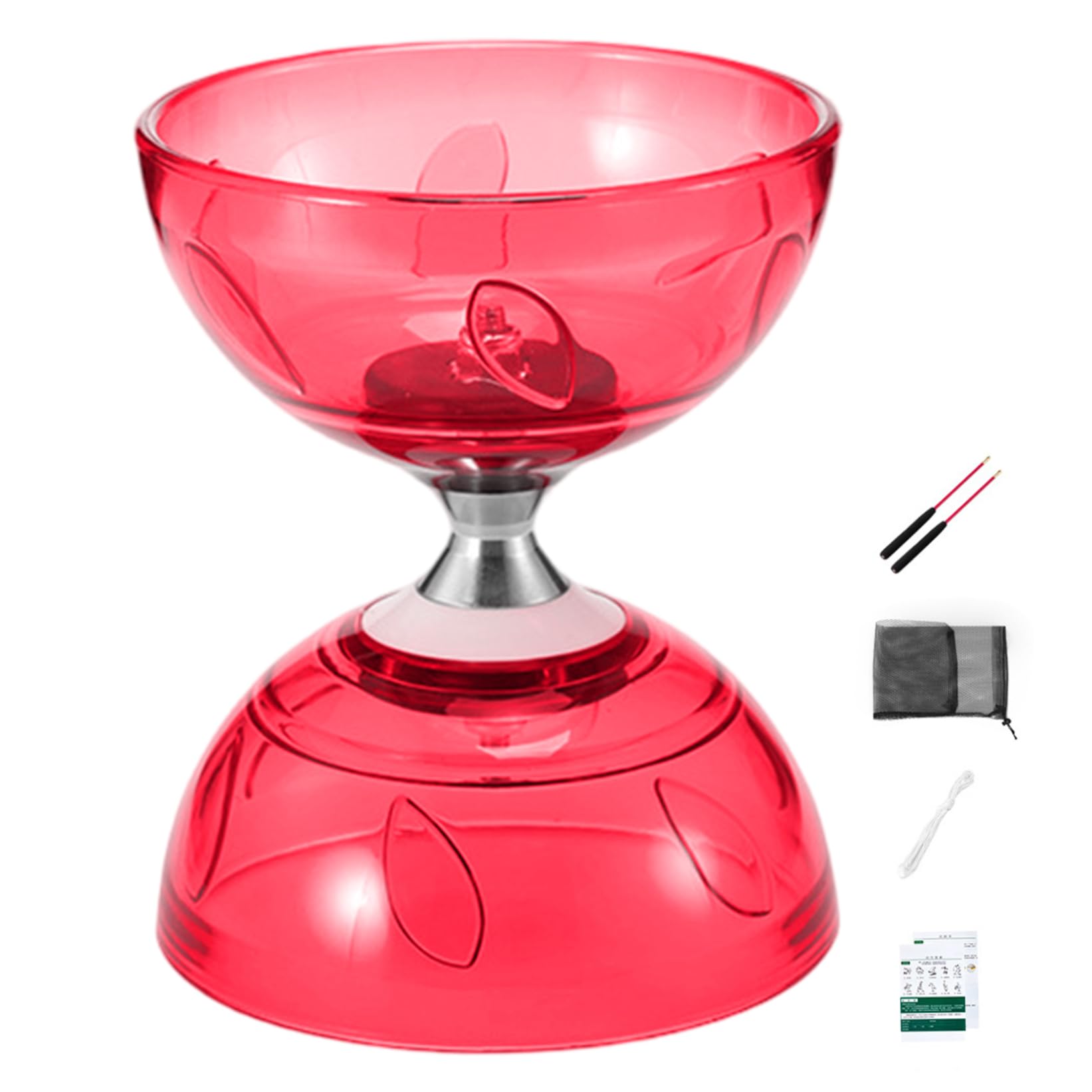 Diabolo, Yoyo Cinese con Corda e Bastoncini di Ricambio e Istruzioni, Yoyo Professionale per Principianti, Giocatori esperti|.Cinese