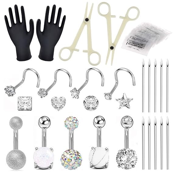 combofix Belly Piercing Kit 31Pcs Professional Belly