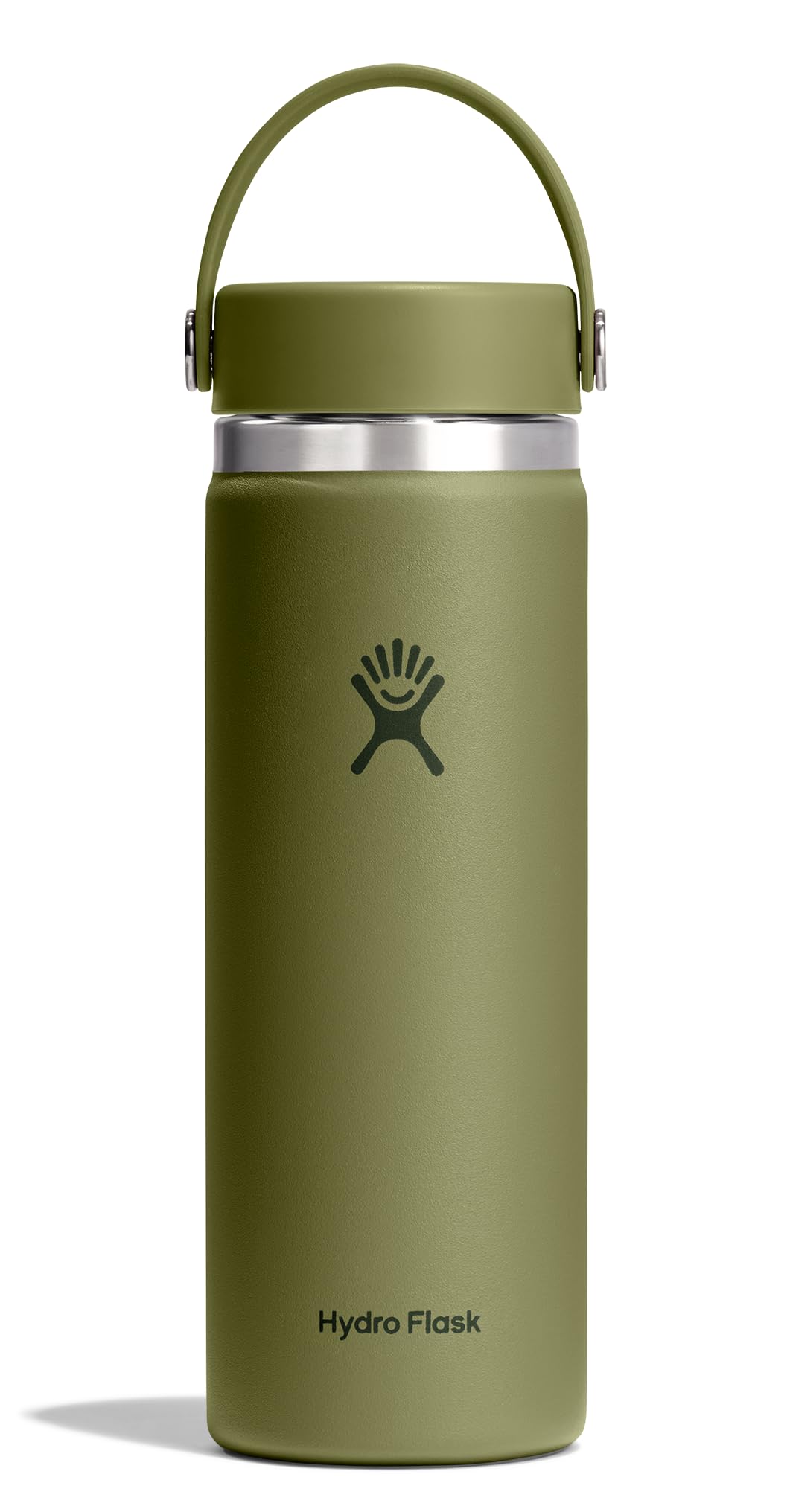 Water Bottle - Insulated Stainless Steel - Wide Mouth Flex Lid, Non Spill, Leakproof and Refillable in 20 Oz Palmer Green