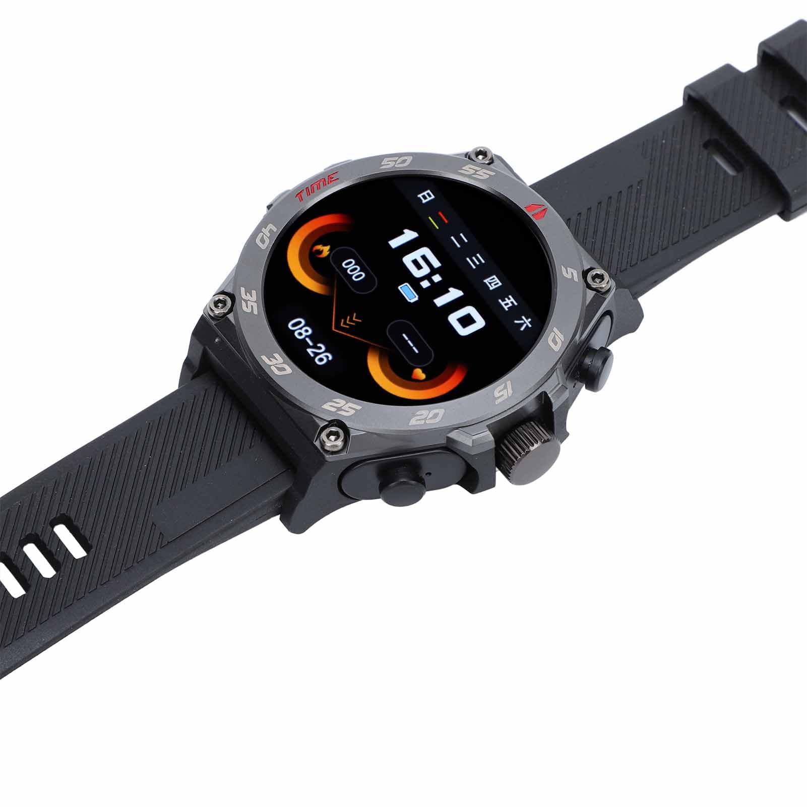 Ejoyous Orologio Smart 1.53in con Auricolari, 2 in 1 Chiamata BT (BLACK)