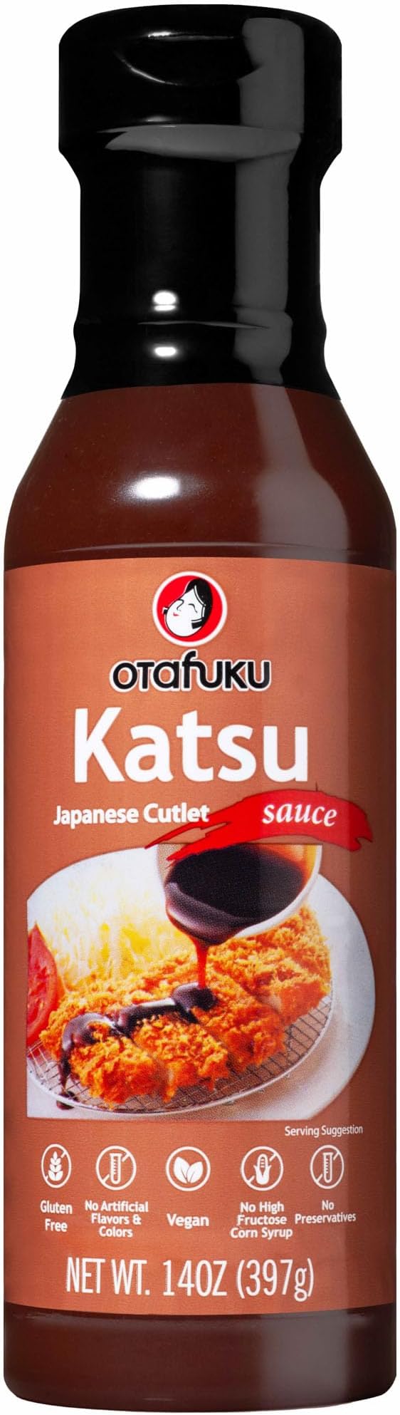 Japanese Tonkatsu Sauce, Rich and Savory Katsu Sauce for Japanese Fried Pork Cutlets, Gluten Free and Vegan (14 Ounces)