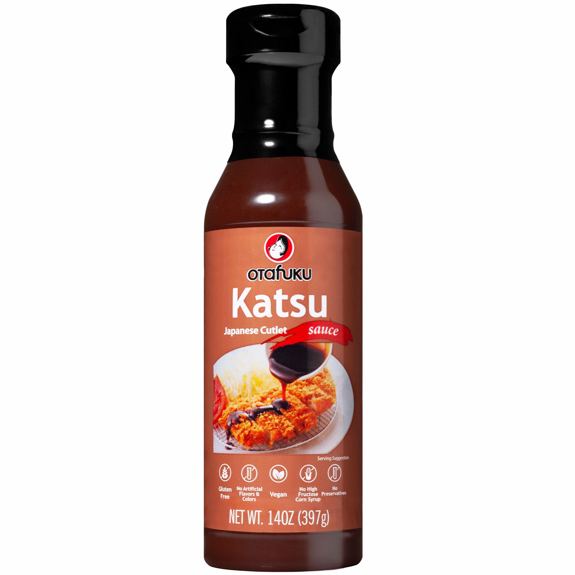 Otafuku Japanese Tonkatsu Sauce, Rich and Savory Katsu Sauce for Japanese Fried Pork Cutlets, Gluten Free and Vegan (14 Ounces)
