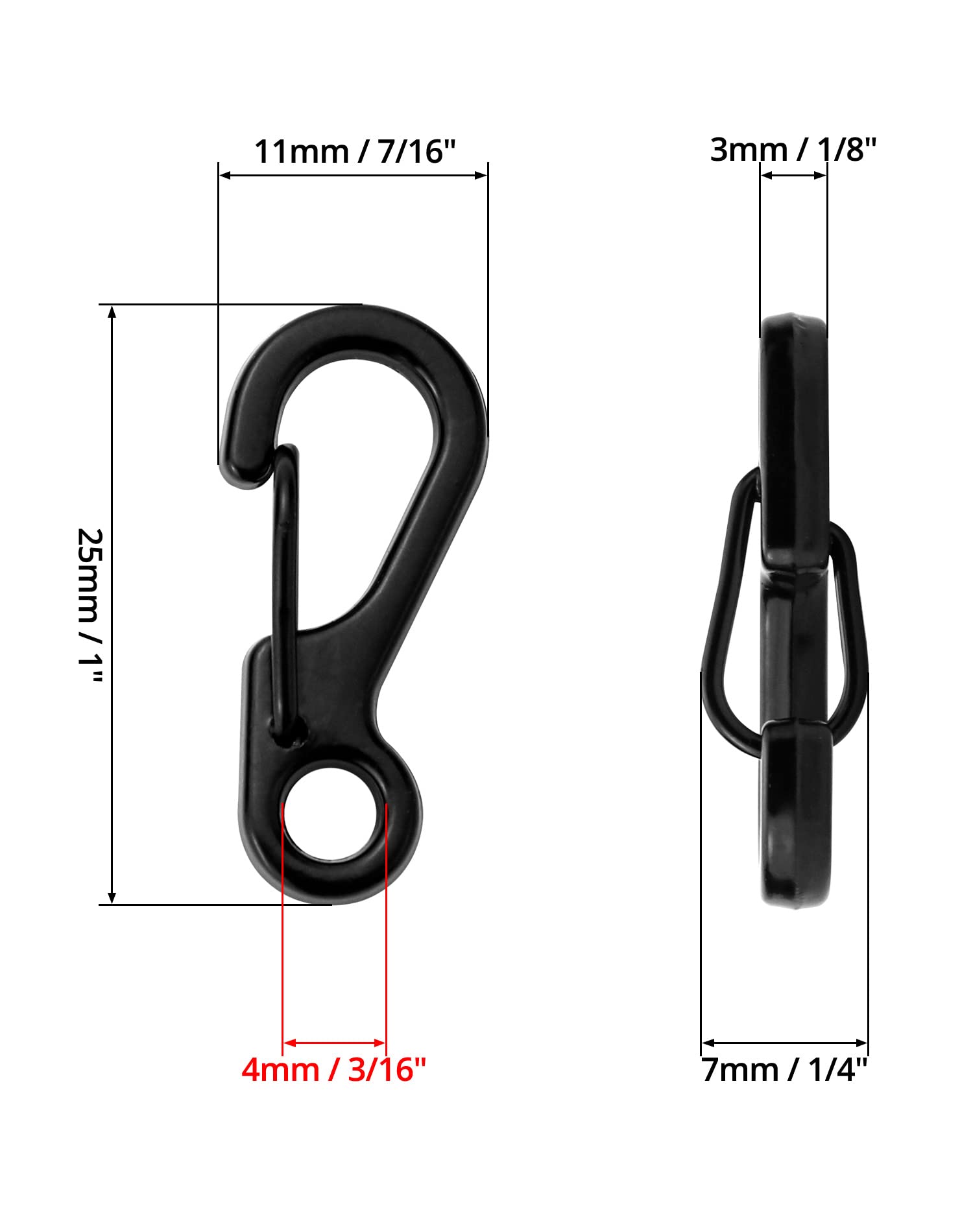 20 Pezzi Mini Moschettoni YEYIT Argento - Portachiavi Piccoli Per Zaini E Outdoor - Foto 6