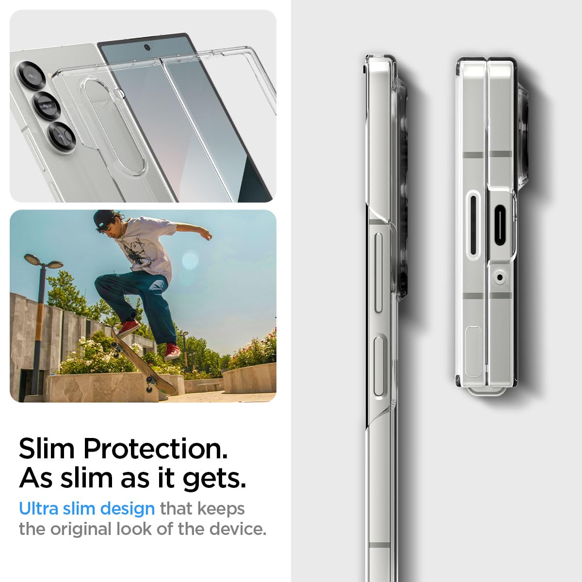 Spigen Cover Air Skin Compatibile con Samsung Galaxy Z Fold 6 - Trasparente