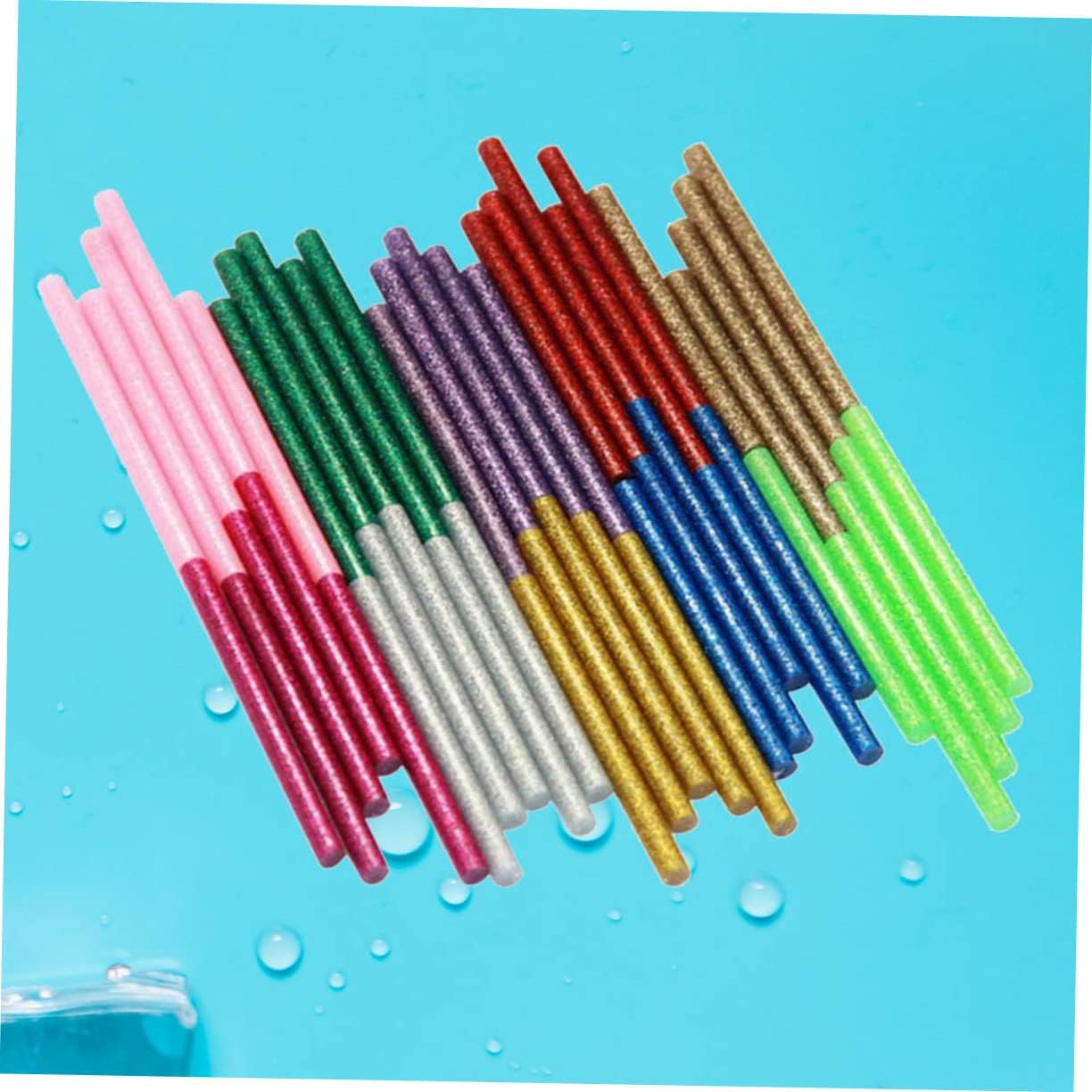 Strong Bond 200pcs Hot Melt Glitter Glue Sticks for Crafting Repairs Random