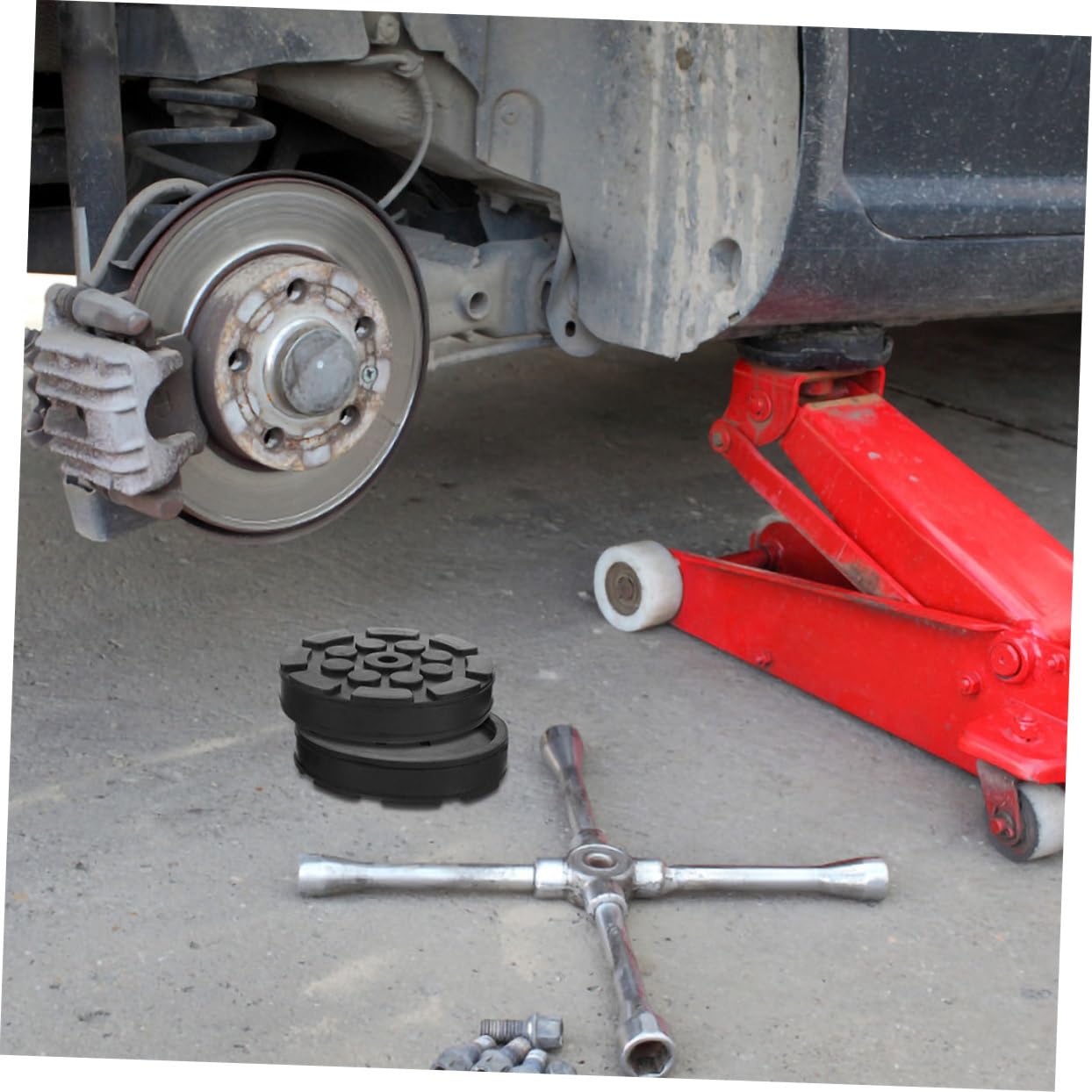 Sosoport Patins Octogonaux Stabilité Améliorée 6pcs en Caoutchouc Antidérapants pour Cric de Voiture pour Adaptés aux Machines de Levage Automobiles