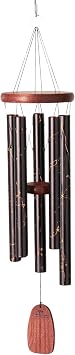 Woodstock Wind Chimes for Outside, Outdoor Decor, Garden and Patio Decor Chime, Medium 24 Gold Vein Wind Chime DEGV