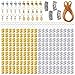 Produktbild 354 Stück Haarperlen Schmuckringe Aluminium Haarschmuck Haarringe Metallmanschetten Perlen Flechten von Haarschmuck mit 100 m Metallschnur