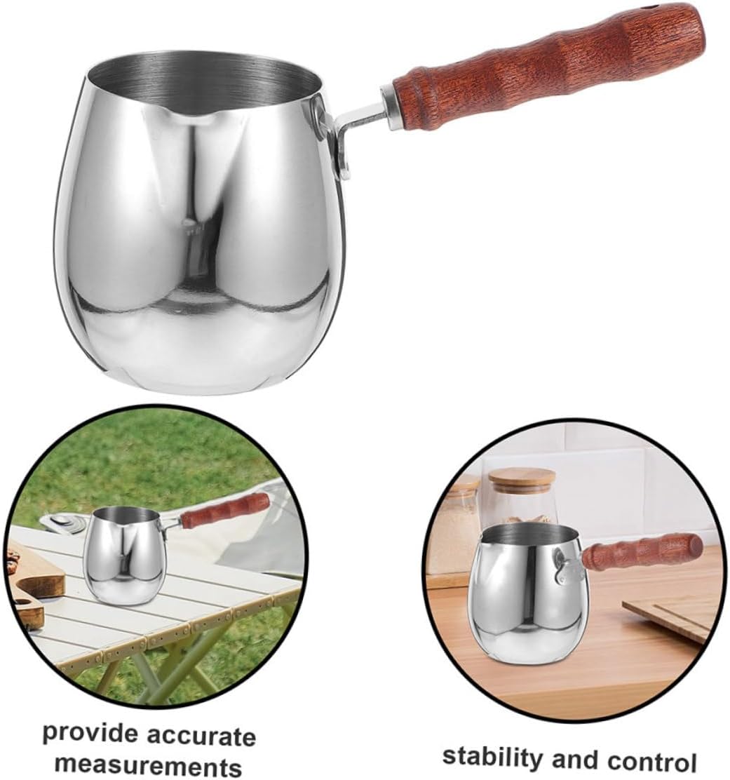Stainless Steel Milk Frothing Pitcher with Handle Ergonomic Espresso Steaming Jug for Latte Art Precise Measurement Cup for Smooth Milk Flow