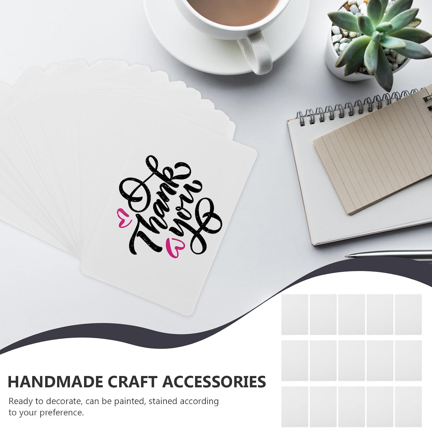 50pcs Blank Postcards Paper Craft Supply for DIY Drawing and Thank image 3