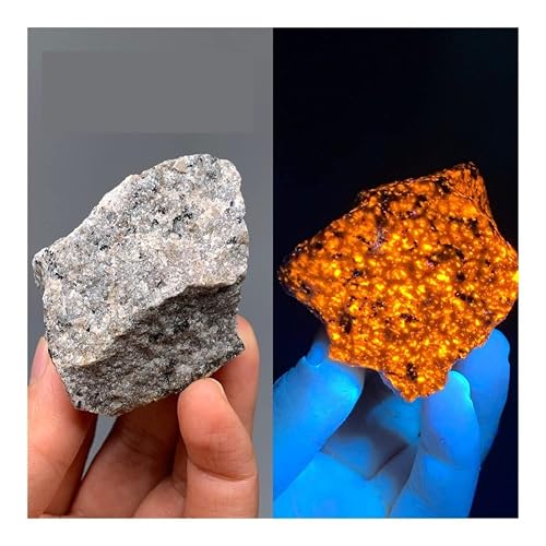 FEECOZ Natural Yooperlites Llama Piedra Fluorescente Piedra energía Acuario decoración del hogar Accesorios