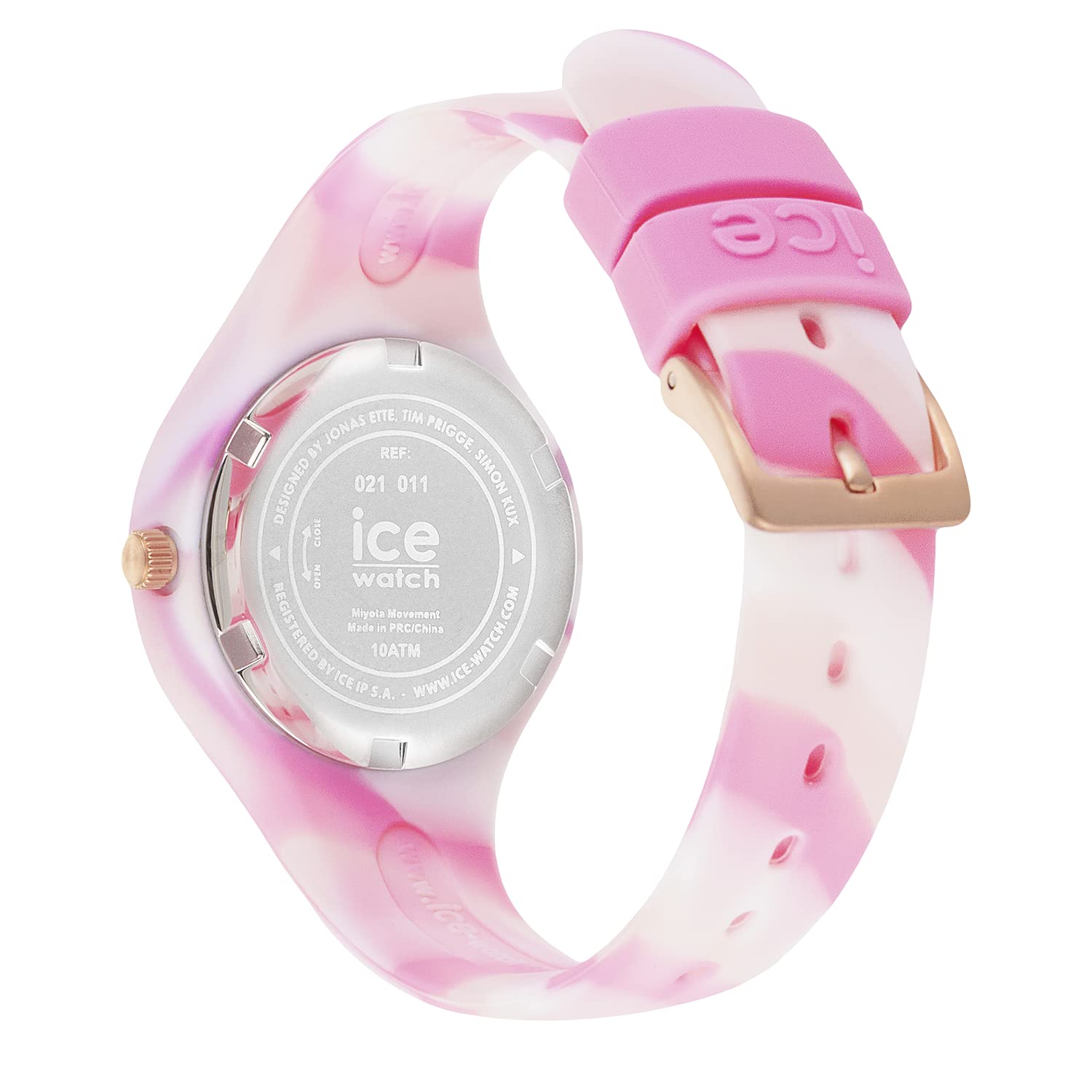 Ice-Watch - ICE tie and dye Pink shades - Rosa Damenuhr mit Silikonarmband - 021011 (Extra small)