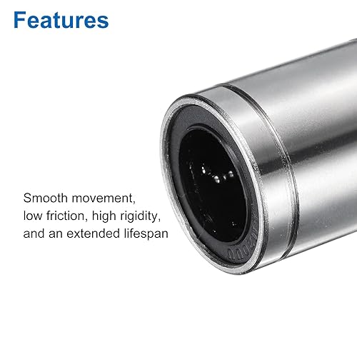 Miniatura 8 de uxcell LM8UU Rodamientos de bolas lineales 0.315 in Diámetro 0.591 in OD 0.945 in Longitud para máquina CNC Impresora 3D 4pcs