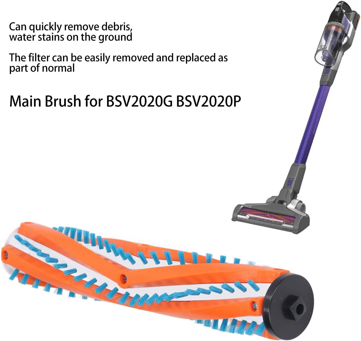 Main Brush for Bsv2020G Bsv2020P Parts Wireless Replacement Suitable for Bsv2020G Bsv2020P Brush Roller Brushes for Attachments Vacuum Cleaner Vacuum Cleaner Main Brush Brushes image 3