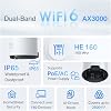 TP-Link Deco X50-Outdoor 1-Pack, AX3000 Mbps, IP65 Dust and Water Resistance, Dual-Band, Gigabit Ports, Coverage up to 230 m², HomeSheild, Outdoor/Indoor WiFi 6 Mesh Unit