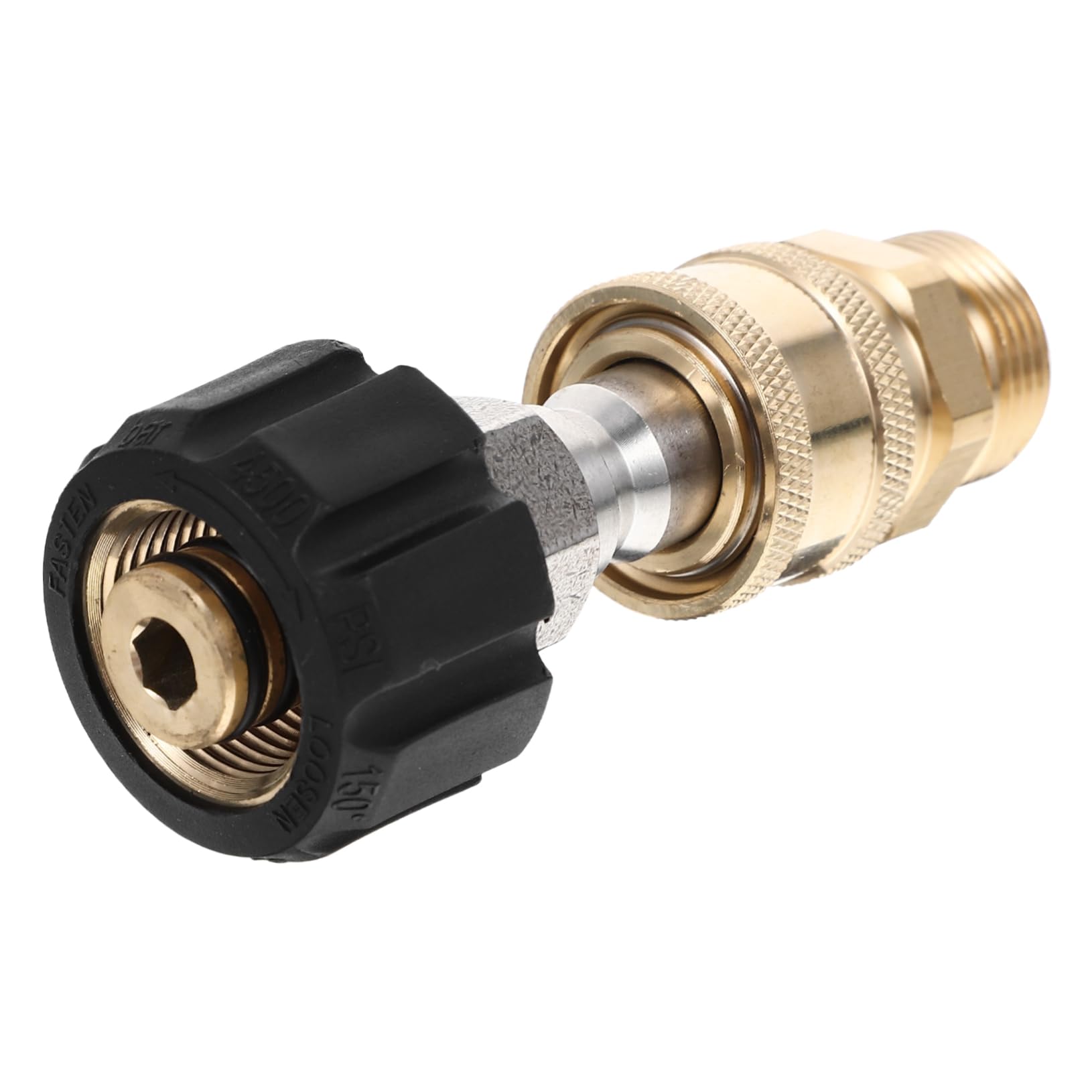 Abaodam 5 Juegos Adaptador arandela Alto Masculino Varita mágica enchufar conectar Consejos Fuerza guarniciones Conectores Manguera Jardin Accesorios de Limpieza para Coche latón Golden