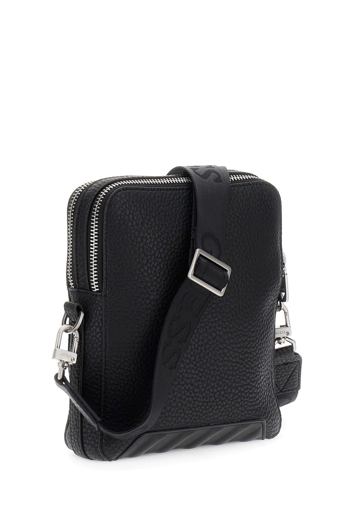 GUESS bolso bandolera Torino Crossbody Double Zip Bag Black negro