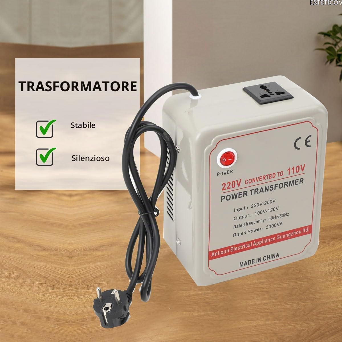 3000W Trasformatore di Tensione 220V a 100V Heavy Duty Adattatore Trasformatore