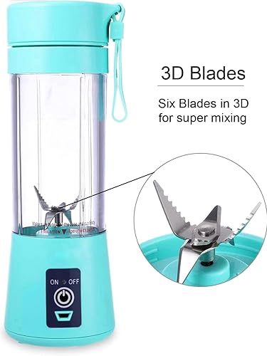 Miniatura 3 de Licuadora portátil para batidos y batidos, licuadora personal, tapa de viaje para cocina, oficina, gimnasio y viajes, licuadoras de tamaño personal