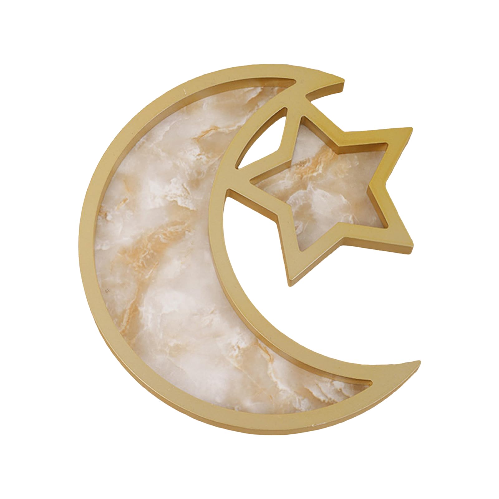 Kalttoy Decorative and Star Tray Holiday Snacks Platter Dessert Eid Festival Display Plate for Home and Restaurant Use Ramadans