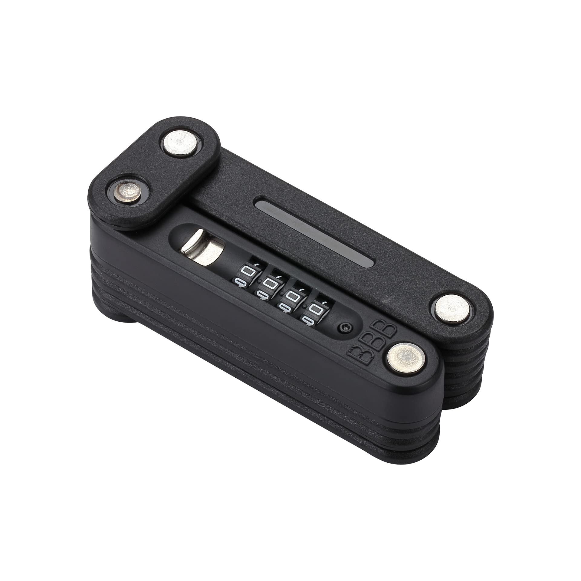 BBB Cycling Antivol à Chaîne pour Vélo avec Code pour Vélos de Route, VTT et Urbains Haute Sécurité Extérieur Résistant Pliable CodeFold BBL-72