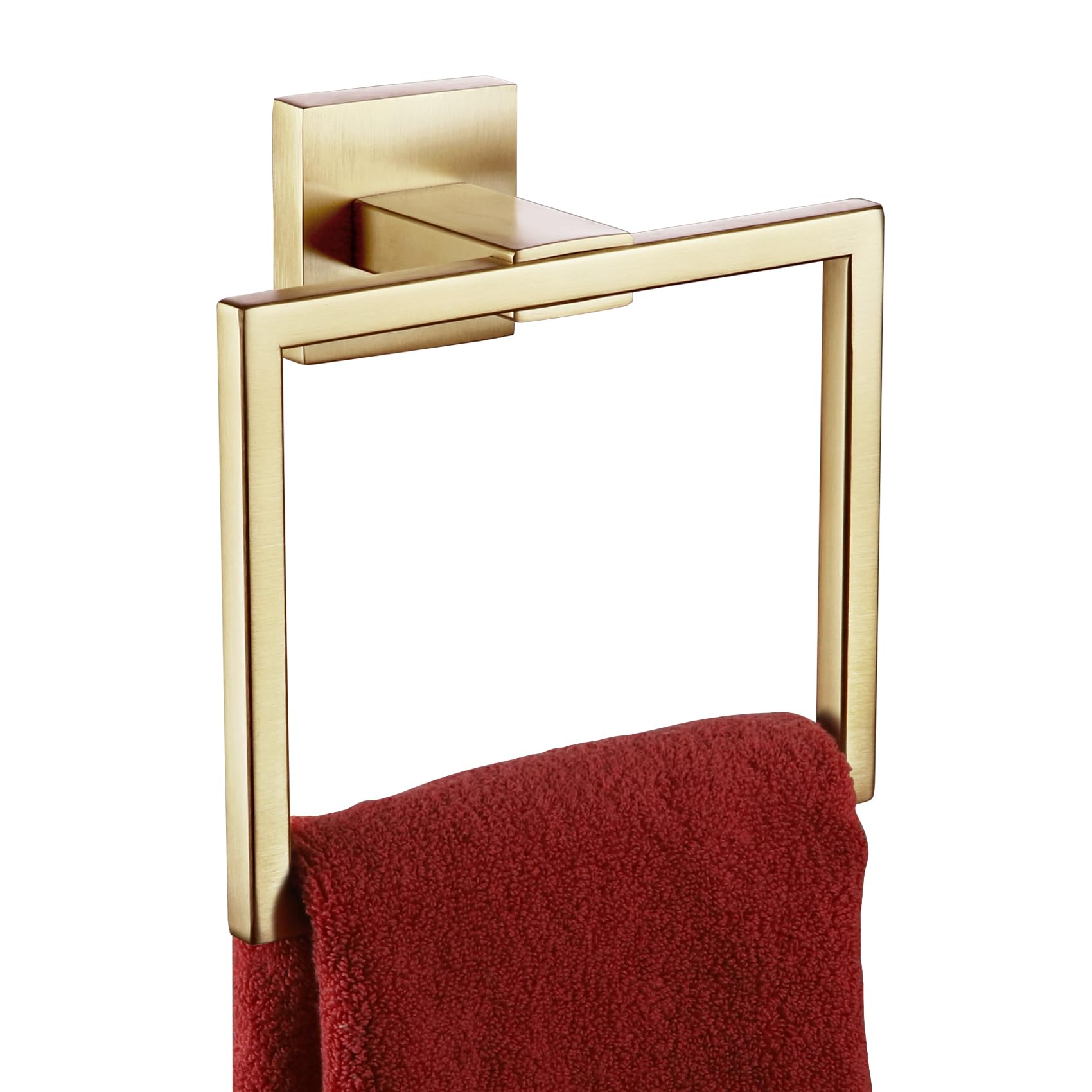 KOKOSIRI Hand Towel Ring Shower Towel Hanger Holder Bath Towel Holder Bathroom Lavatory Stainless Steel Wall Mount, Brushed Gold, B3004BG