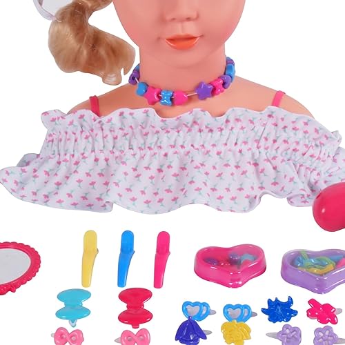 Miniatura 11 de Gigo Gi-Go - Juego de cabeza para peinar, color rosa