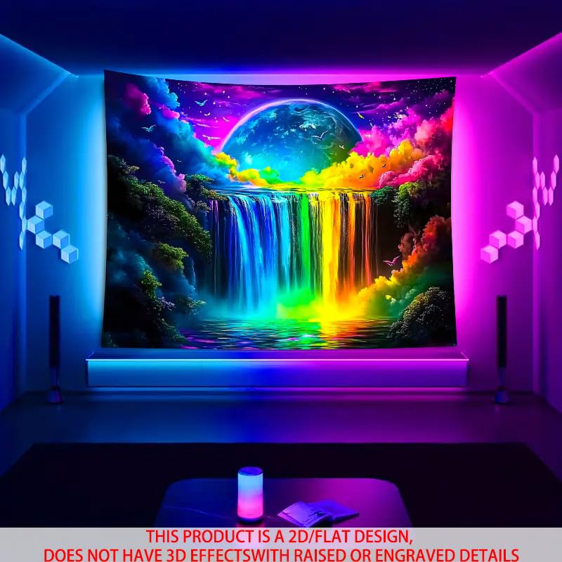 Image of Nuxovilar Rainbow Waterfall Wall Tapestry Polyester 78.74x59.05 In