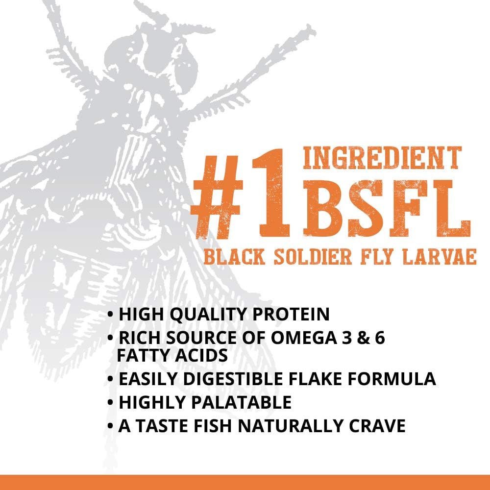 Fluval Bug Bites Goldfish Fish Food, Flakes for Small to Medium Sized Fish, 3.17 oz., A7340, Brown
