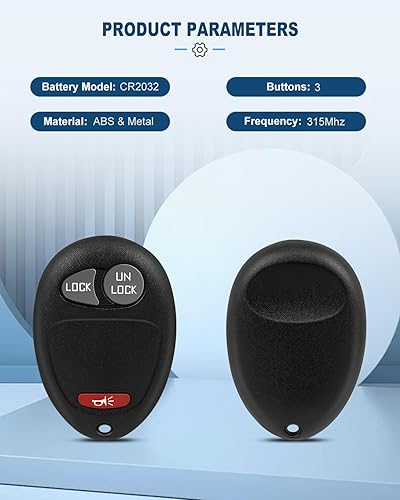 Miniatura 6 de ECCPP Reemplazo remoto de entrada sin llave para Chevy Colorado Venture para GMC Canyon Hummer H3 H3T para Isuzu i-280 i-290 I-350 i-370 Llavero