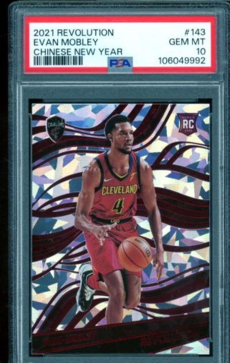 Evan Mobley Rookie Card 2021-22 Revolution Chinese New Year #143 PSA 10 - Basketball Slabbed Rookie Cards