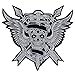 Produktbild Große Flügel Pfeil Schädel Patches Stickerei Applique Motorrad Biker Jacke Abzeichen Zurück Dekoriert Punk Eisen auf Sticker Supplies