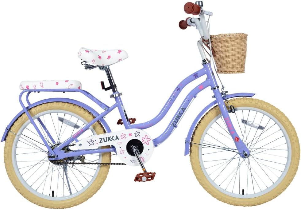 20 Inch Girls Bike for Kids Ages 7-10, Kids Pedal Bicycle with Front Basket, No Training Wheels, Carbon Steel Frame, Multiple Colors for Outdoor Riding