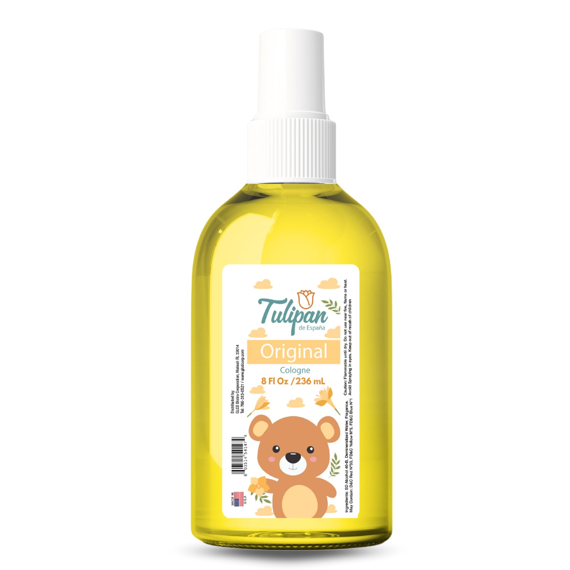 Tulipán De España Original Baby Cologne, 8 fl oz
