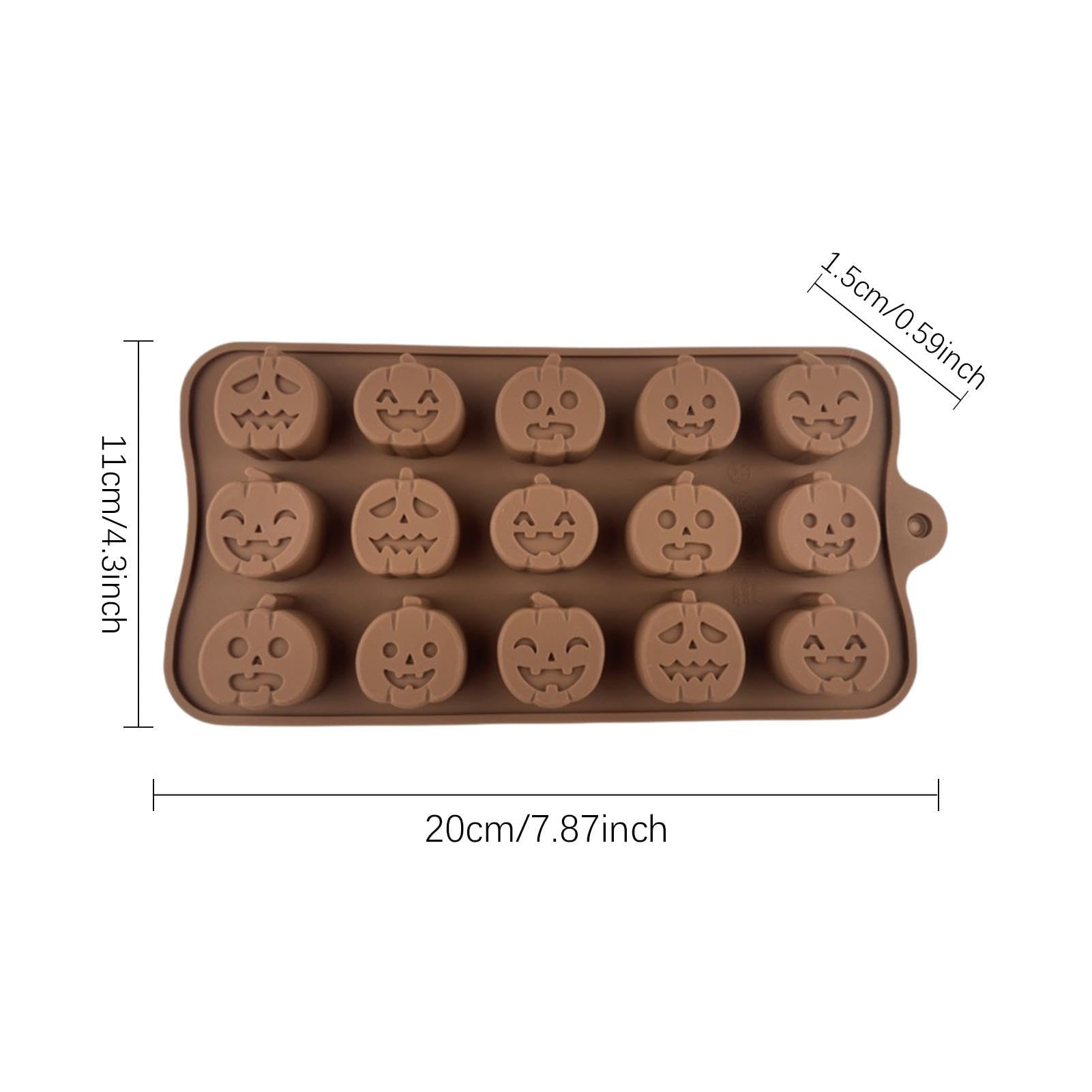 Stampi in silicone per Halloween, fantasma, zucca, cappello e cioccolato, stampo in silicone per cioccolatini, gelatine, lozioni, pastelli, cioccolato, caramelle, ghiaccio