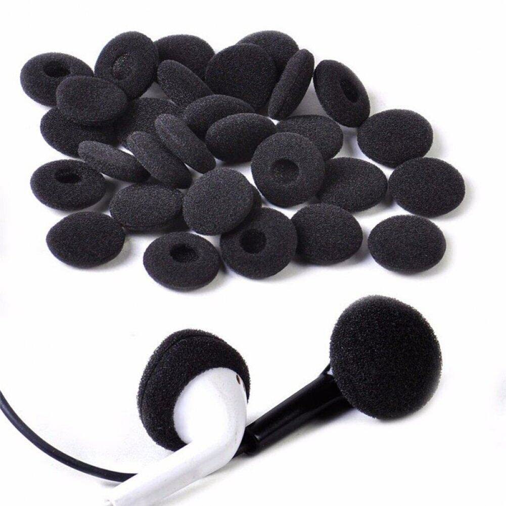 Sanfly Black Ear Pads Replacement 50Pcs Sponge Covers Tips Soft Foam Earbud Headphone Earplugs For Earphone Mp3 Mp4 Mobile Phone