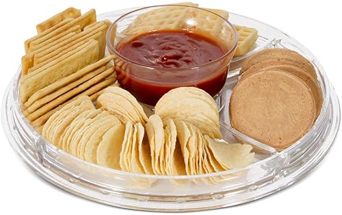 Miniatura 3 de MASTERTOP Soporte para tartas con cubierta de cúpula  6 en 1 multifuncional plato para servir, plato para pasteles, ensaladas, nachos, ponchadores,