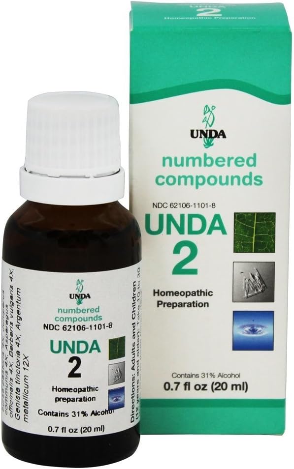 UNDA 2 Numbered Compounds | Homeopathic Preparation | 0.7 fl. oz.