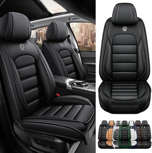 2 fundas de asiento para Nissan Pathfinder 1999-2023, fundas de asiento de automóvil de cuero, impermeables, suaves, cómodas y de alta calidad con