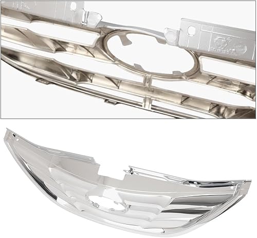 Miniatura 9 de G-PLUS Conjunto de parrilla delantera, compatible con Hyundai Sonata 2011 2012 2013 cromo ABS plástico parrilla HY1200154, 863503S100
