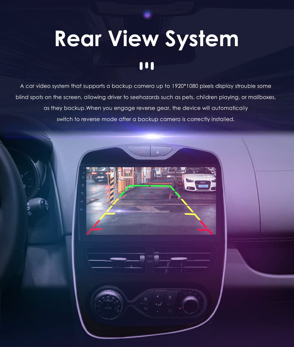 Android 14 Car Radio pour Renault Clio 2012-2019, 8 cœurs 4G 32G GPS Navi pour Renault Clio Radio de Voiture sans Fil Android Car Bluetooth Dab WiFi 4G Mirror Link entrée caméra arrière Avant FM