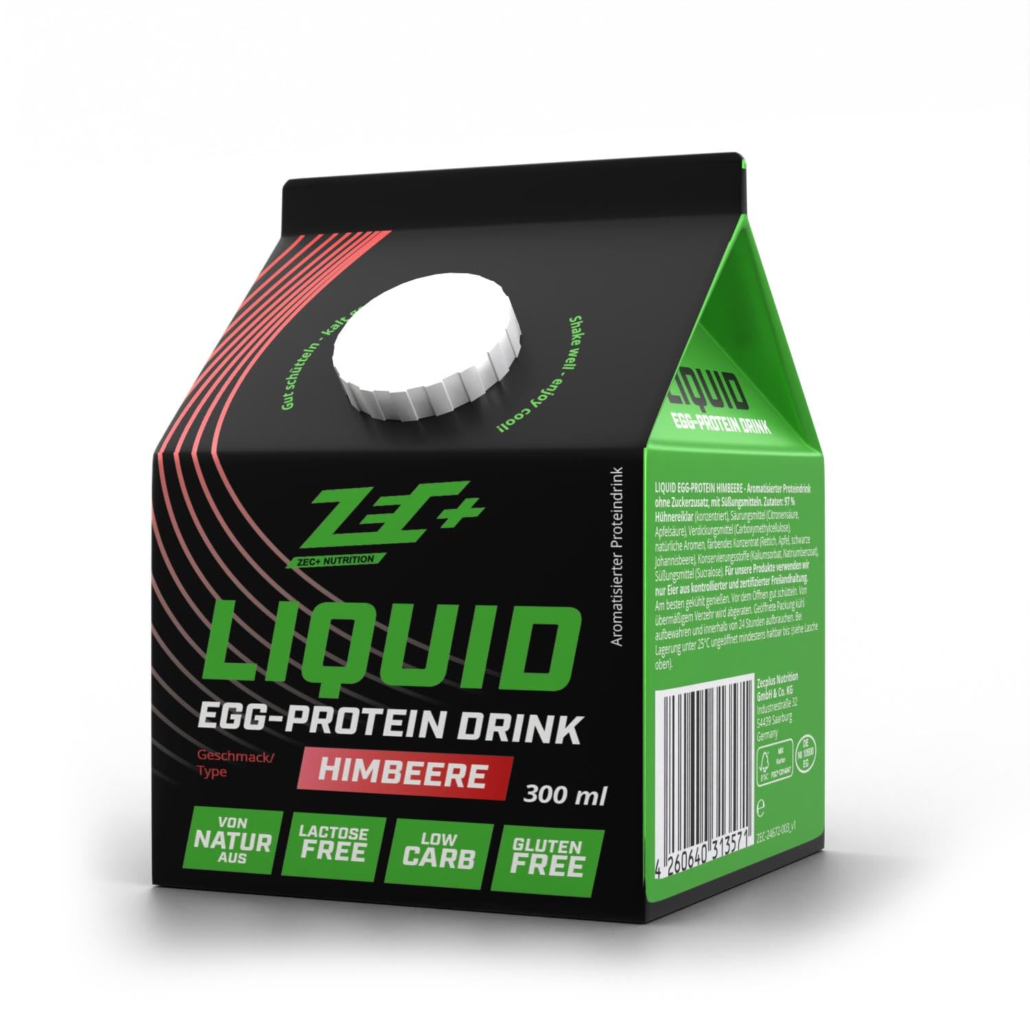 ZEC+ Liquid Egg - Confezione da 6 drink proteico con 30 g di proteine (lampone, confezione da 6)