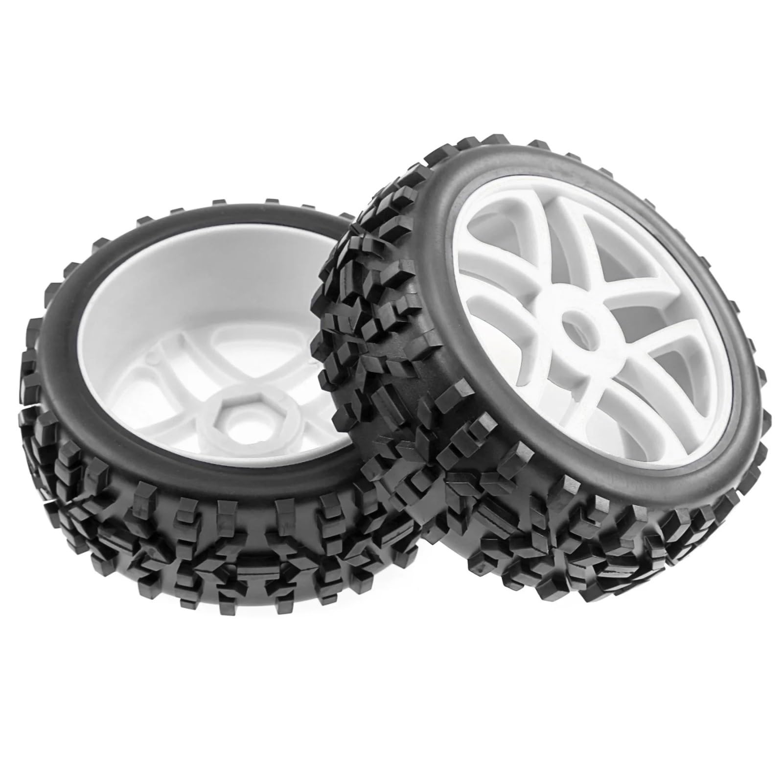 Per HSP Per HPI Per Kyosho Per Redcat Per Traxxas 1/8 Rc Auto 4 Pezzi 4WD Pneumatici Per Buggy Cerchi Esagonali Da 17 Mm Parti Ricambio Per Scala Fuoristrada Accessori Modellismo RC