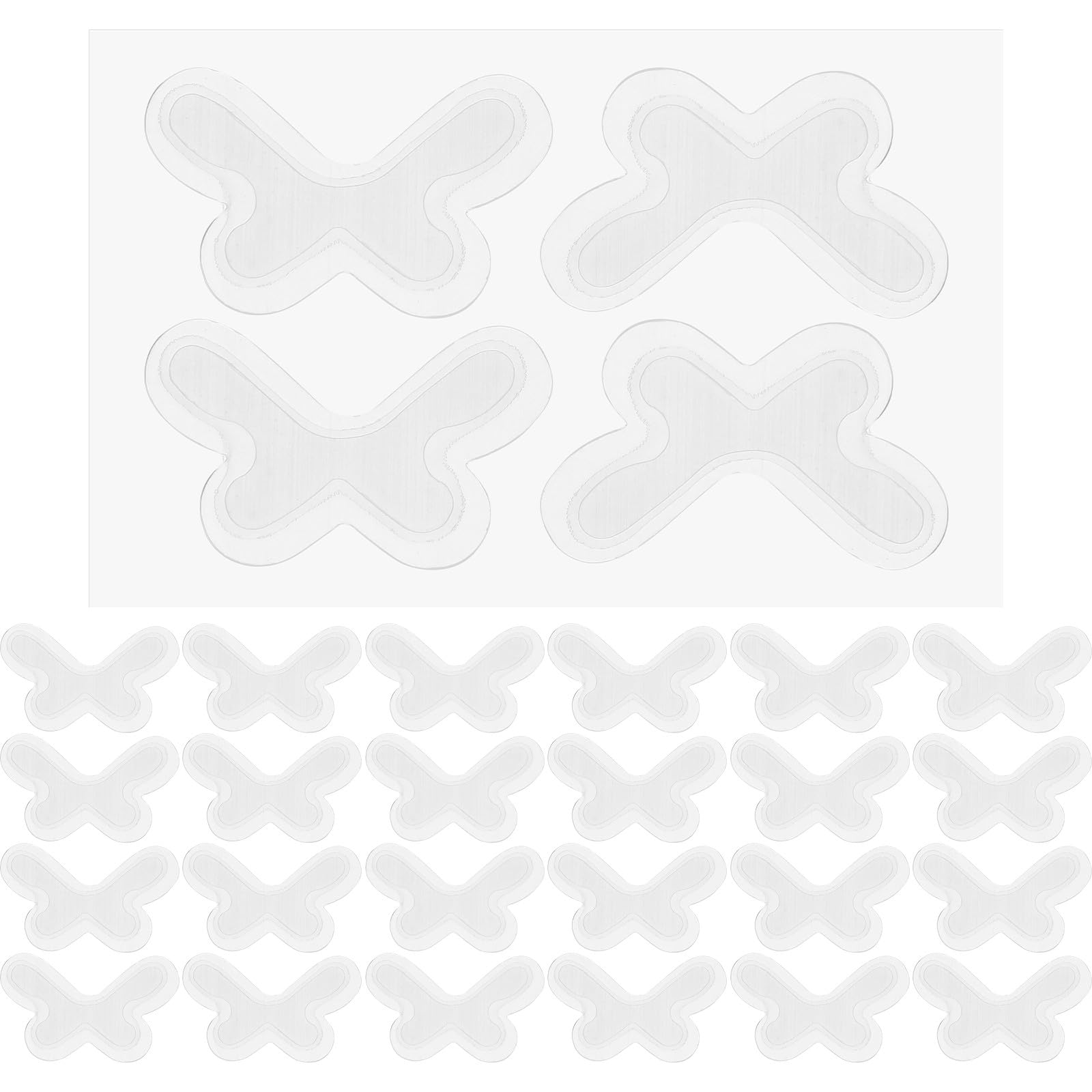 Ysgdvmajn Girls Random Color 40 Pairs Elf Ear Stickers - Silicone Shape Modification Tape Correction Patches Lug Support Shaping For Cosplay Carnival Costume White