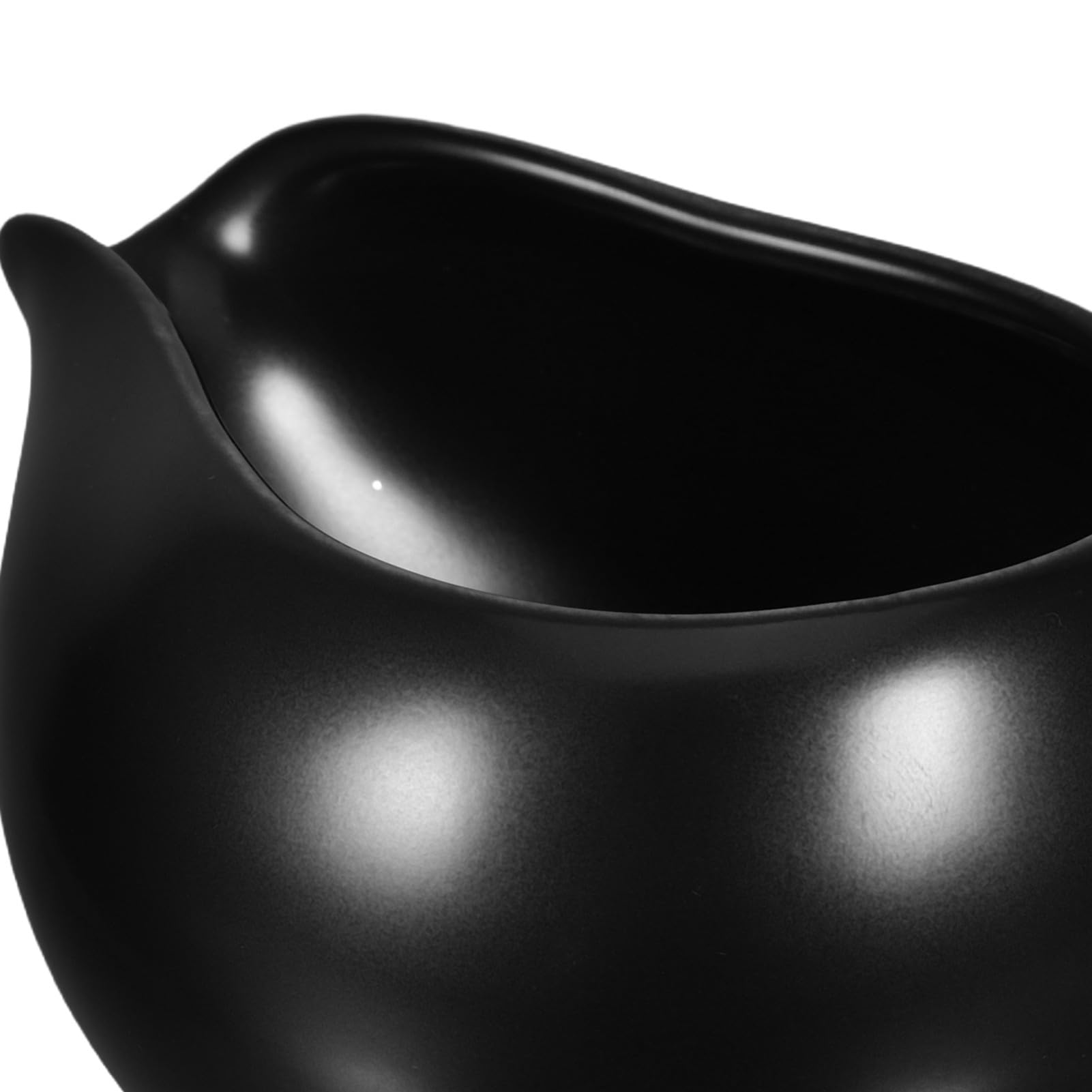 Pichet à Lait en Céramique Noir 3 Pièces, Style Vintage Nordique | Bec Verseur Guidé, Format Mini, Fond Résistant à L’usure, pour Hôtels et Repas Familiaux en Intérieur