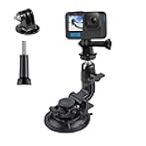 Camera Suction Cup Mount Compatible with Gopro Hero 13 12 11 10 AKASO EK7000 Brave 4, DJI Action 5 pro, ODDV, Camera Windshield Mount, 1 Pack