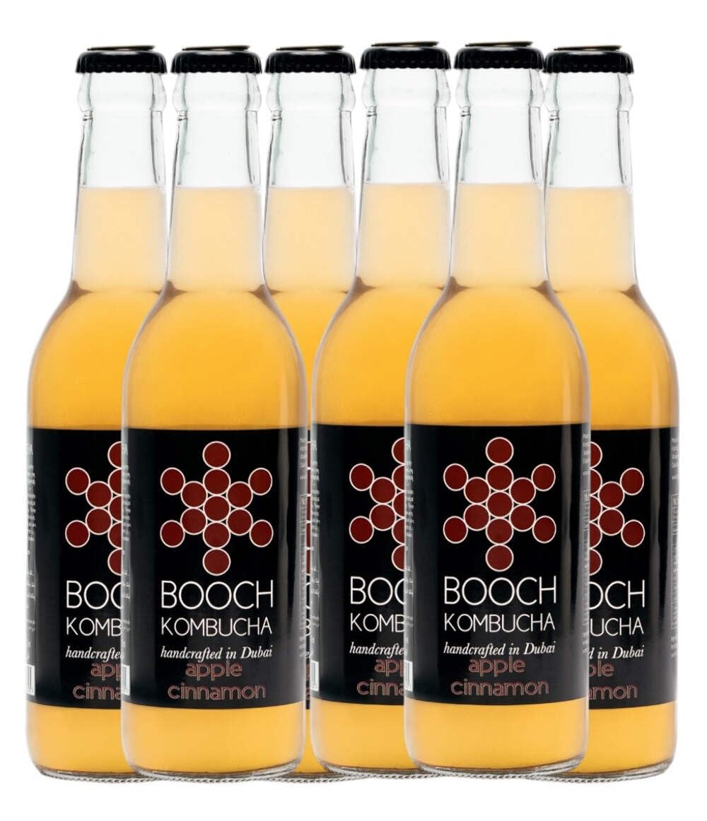 QualityFood Booch Kombucha Hibiscus, Raspberry & Ginger, Strawberry Mint 300ml Each (Combo of 3) Piece