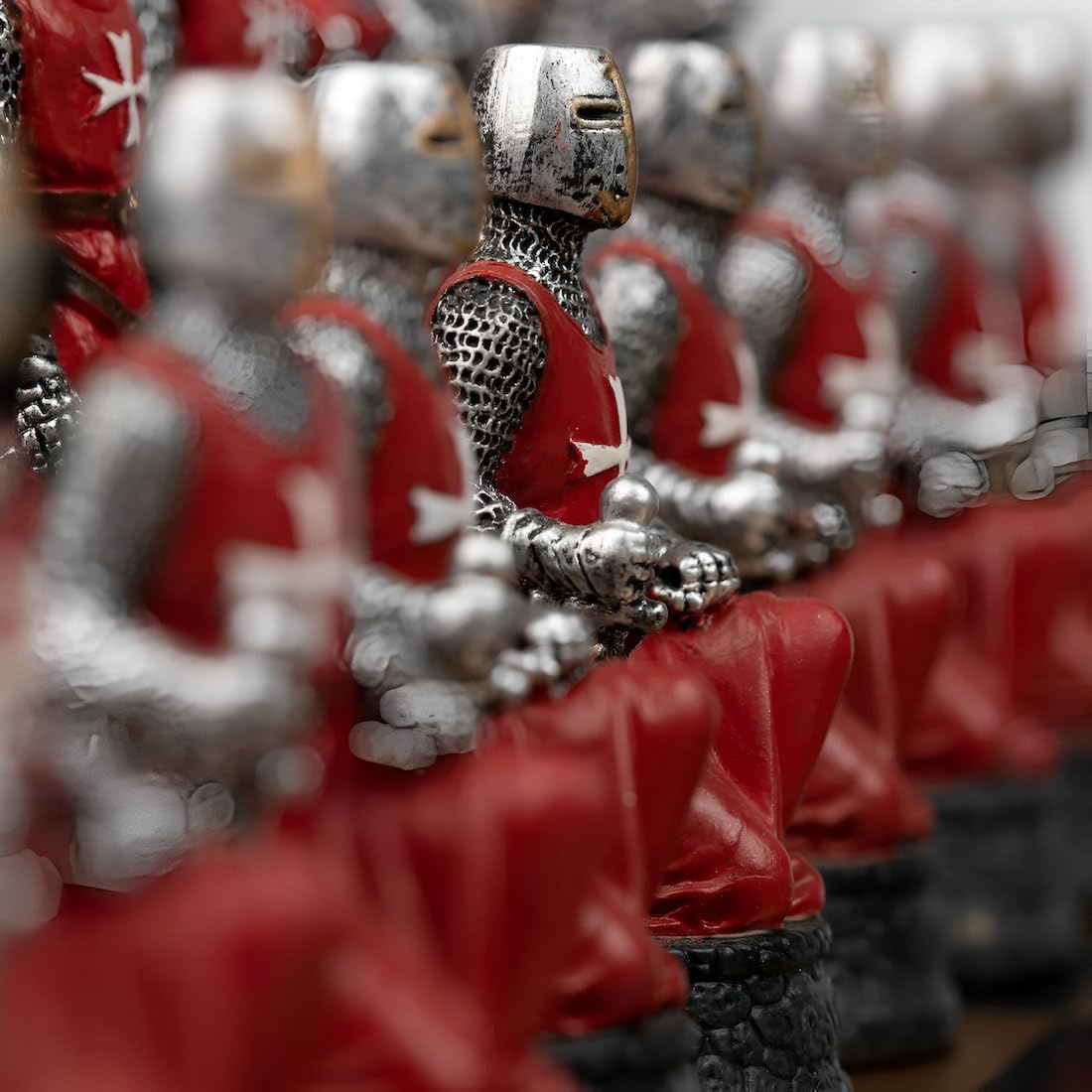 Set Templars + boîte à chessboard en cuir + set de checker