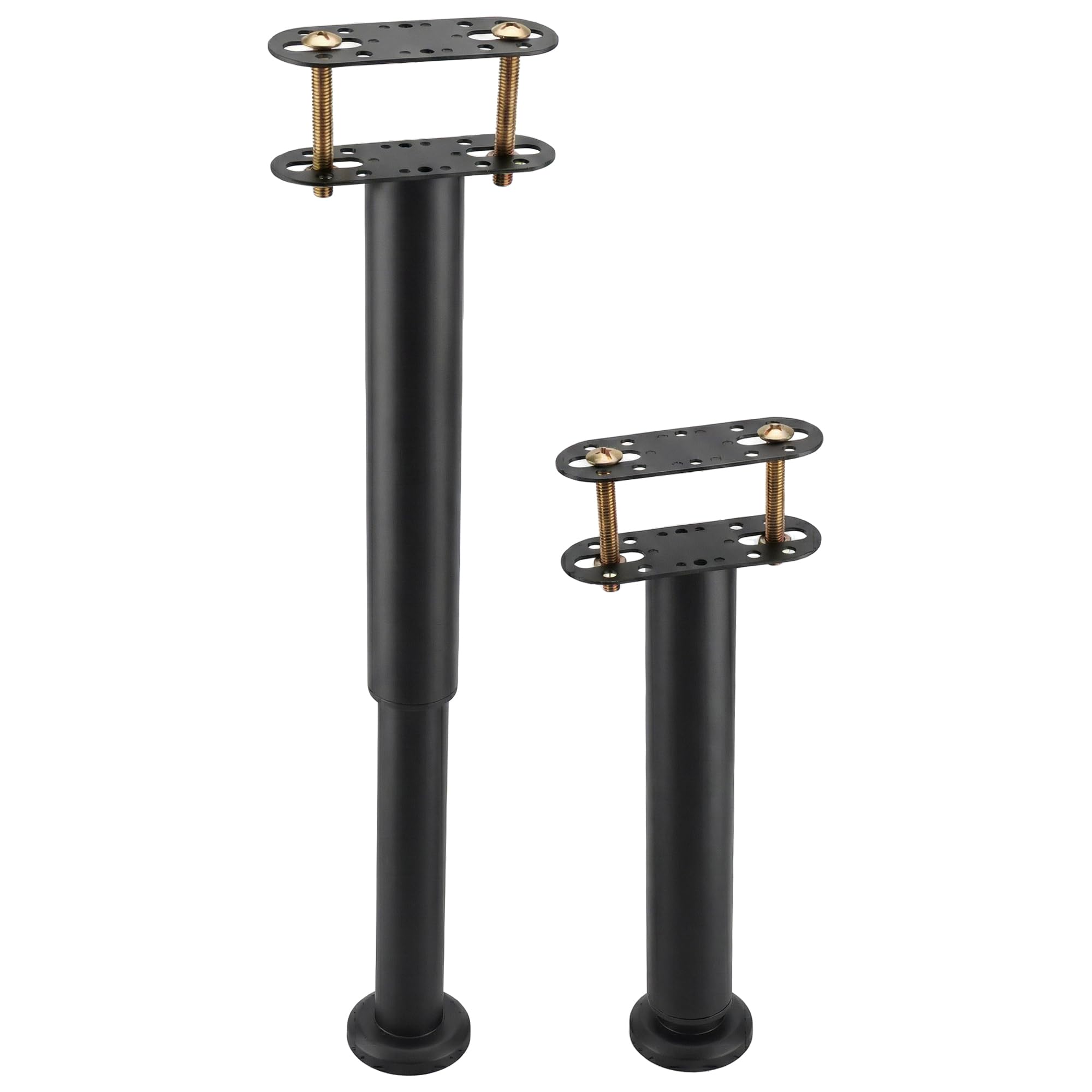 ERMWALR Bed Legs Adjustable, 2 Pack Heavy Duty Centre Frame Bed Support Leg Non Slip Base with Screws,Metal Bed Frame Support Replacement for Beds,Sofa,Table,Chairs,Cabinets (25-44cm/10-17in)