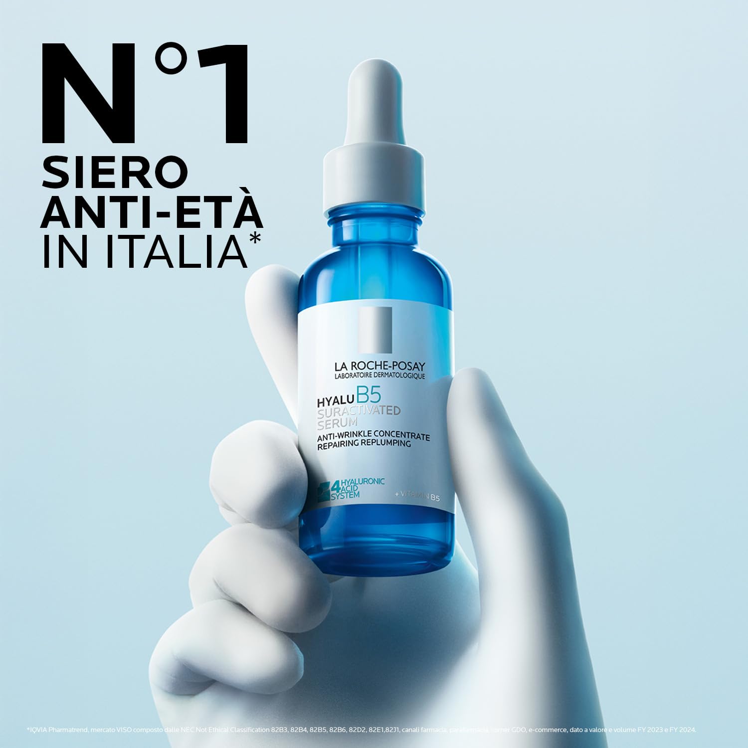 La Roche Posay Hyalu B5 Siero Concentrato Anti-Rughe, Adatto a tutti i Tipi di Pelle e Fototipi, Effetto Rivitalizzante, Pelle Rimpolpata, Con 4 Tipi di Acido Ialuronico e Routine Correlate